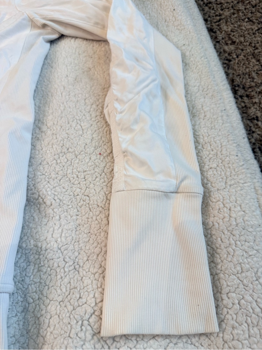 Lululemon Raja Jacket White Size 4 Reversible Ruched Full Zip - Picture 3 of 12